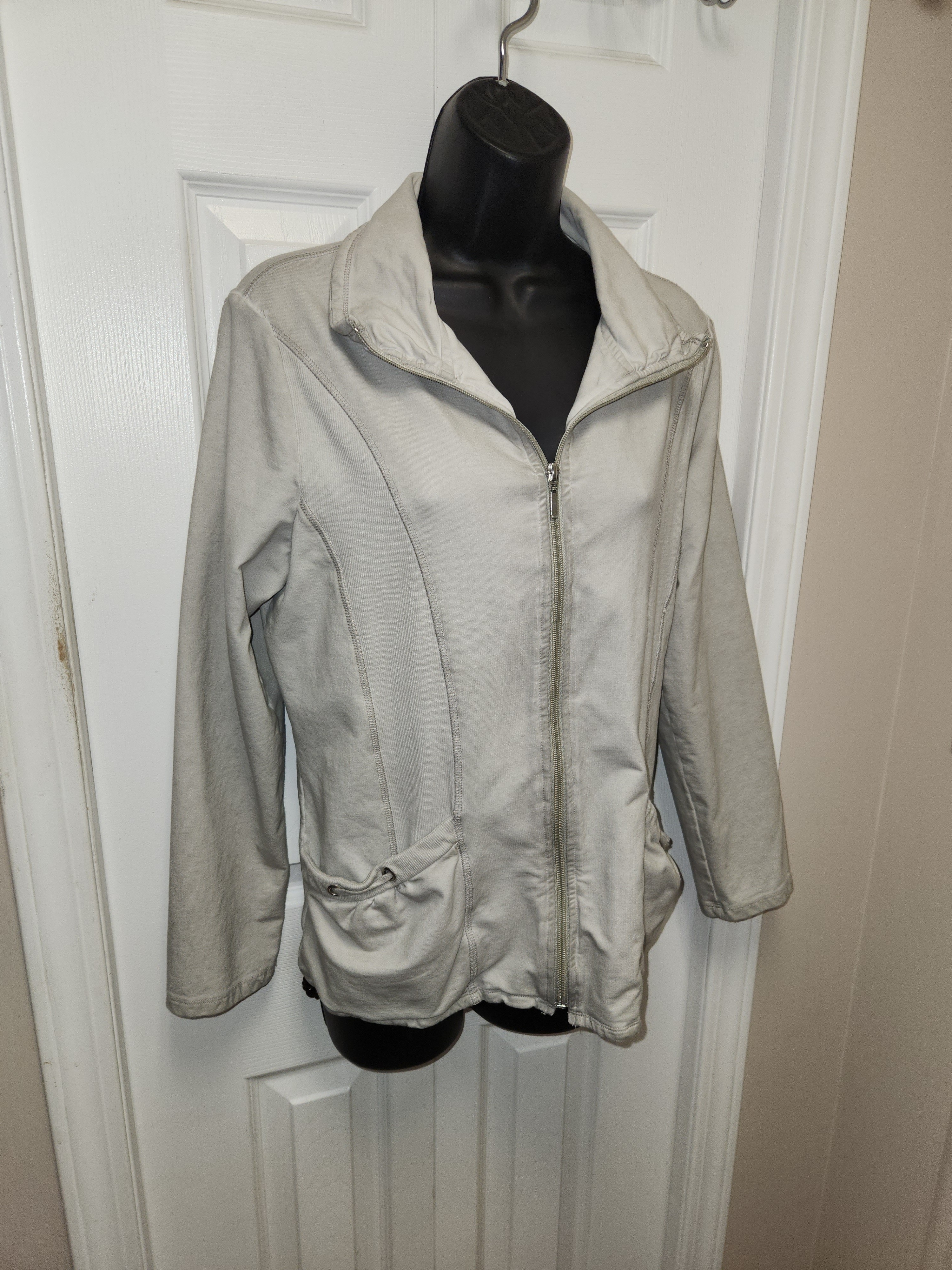 Light Gray Zip-Front Jacket